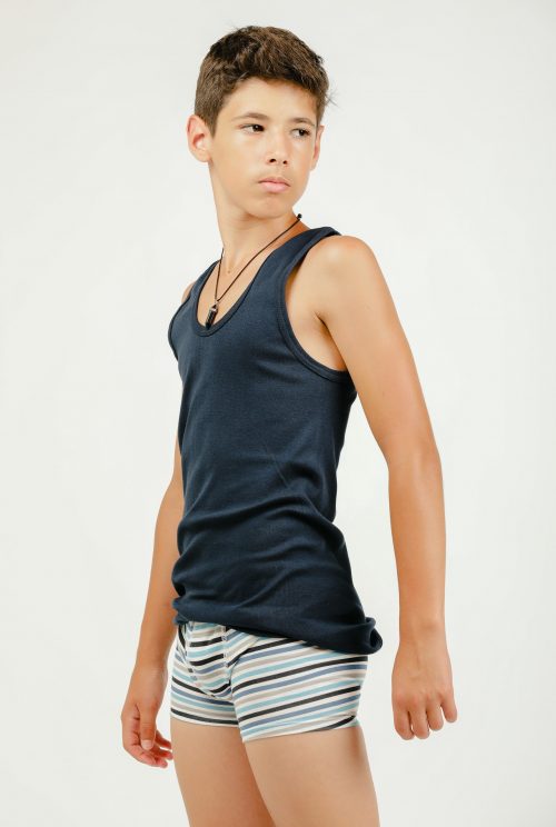 Dečija majica na bratele - Teget