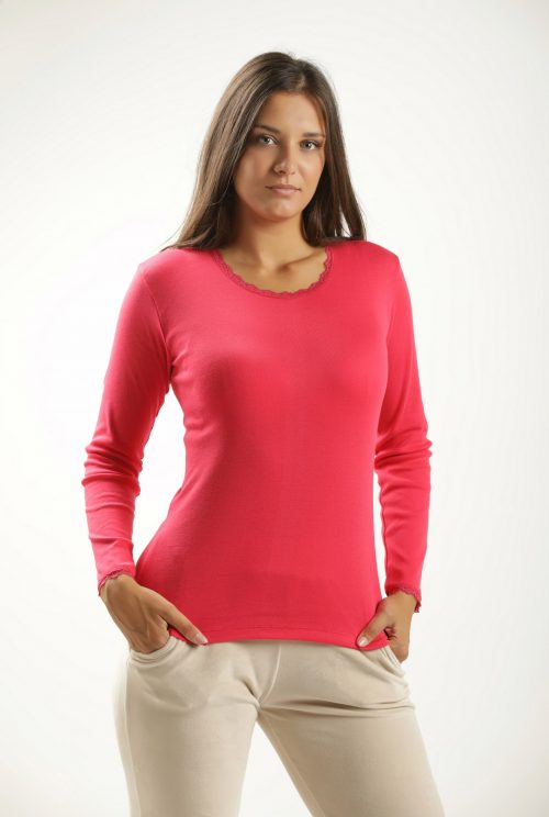 Ženska majica dugih rukava (potkošulja) (sa čipkom)