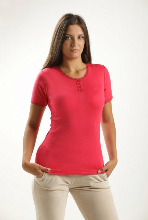 Ženska majica kratkih rukava (sa čipkom)