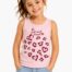 Dečija majica bez rukava roze boje sa leopard srca Be Cool printom od 100% pamuka Bear Underwear