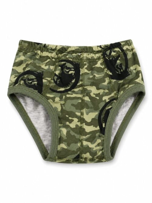 Dečije gaćice maskirne zelene sa dinosaurus printom od 100% pamuka Bear Underwear