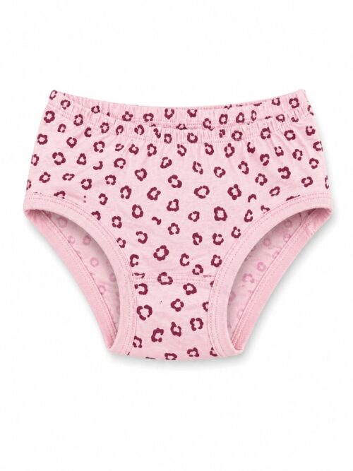 Dečije ženske gaćice roze boje sa leopard srca printom od 100% pamuka Bear Underwear