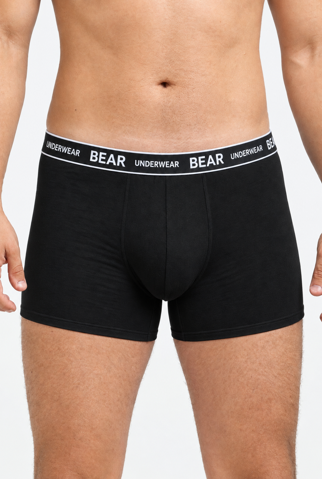 Muške crne bokserice STIV 95% pamuk 5% likra, elastični pojas BEAR UNDERWEAR, Bear Underwear Arilje